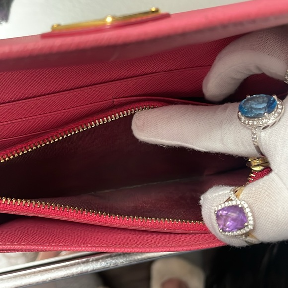 EUC, Auth PRADA MILANO Saffiano Leather Wallet w/Chain for Satchel  use - Picture 14 of 17